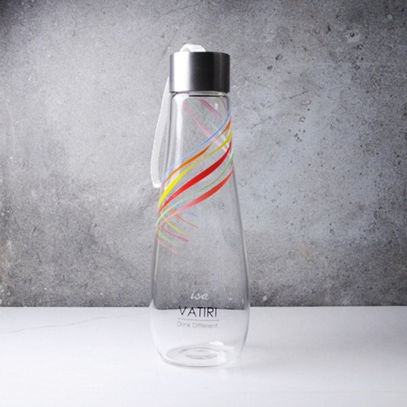 650cc large capacity sports carafe [rainbow] portable bottle drop resistance environmental heat accompanying cup customization - Pitchers - Glass White
