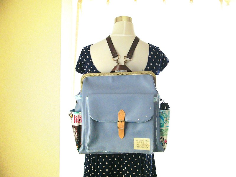 Made in japan 　３WAYBackpack　Big size　【Princess Lavender】 - กระเป๋าเป้สะพายหลัง - หนังแท้ สีม่วง