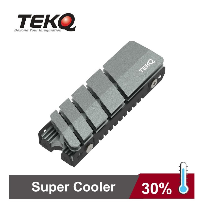 【TEKQ】Super Cooler PCIe NVMe M.2 2280 SSD Cooling Strip Heatsink - Computer Accessories - Other Metals Silver