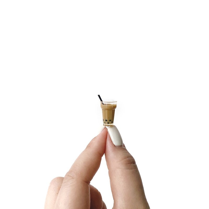 (現貨) 盆栽裝飾 迷你飲料插飾-珍珠奶茶 微景觀擺飾 - 擺飾/家飾品 - 樹脂 卡其色
