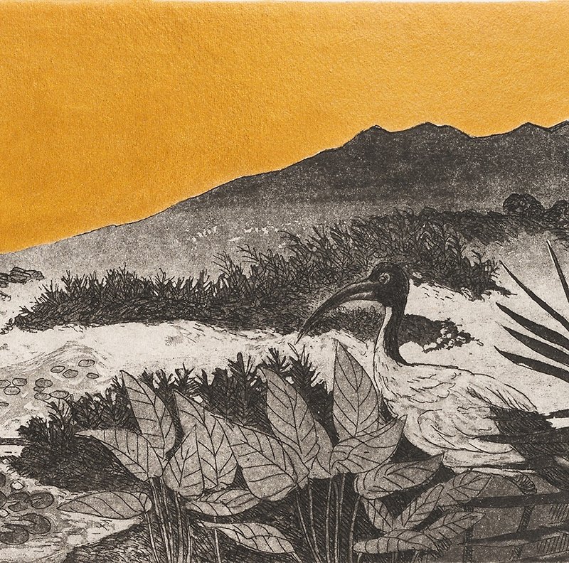Original Print-At the Foot of the Mountain-Datun Mountain-Su Yuting - โปสเตอร์ - กระดาษ สีทอง