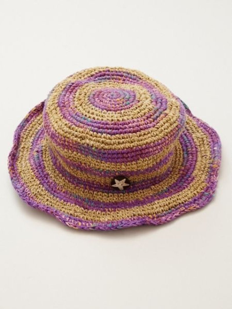 【預購中】✱針織雙色條紋星星帽✱(4色) - 帽子 - 棉．麻 多色