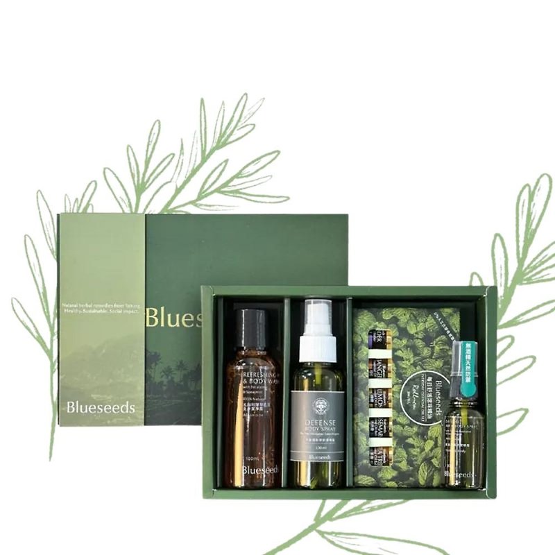 【Blueseeds】 Baby’s natural guardian | Defense essential oil gift box - Fragrances - Essential Oils Green