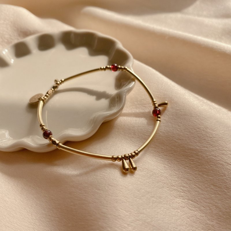 石榴恰恰-石榴石 黃銅手環 - 手鍊/手環 - 銅/黃銅 多色