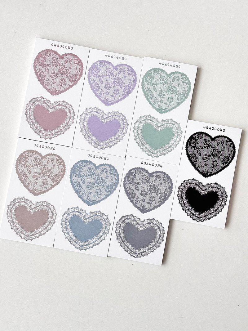 Framed with Heart Memo Pad - 便條紙/便利貼 - 紙 