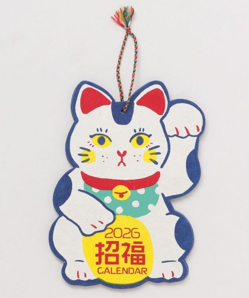 【熱門預購】2026 好運來招財貓月曆 7NSP5307 - 壁貼/牆壁裝飾 - 紙 