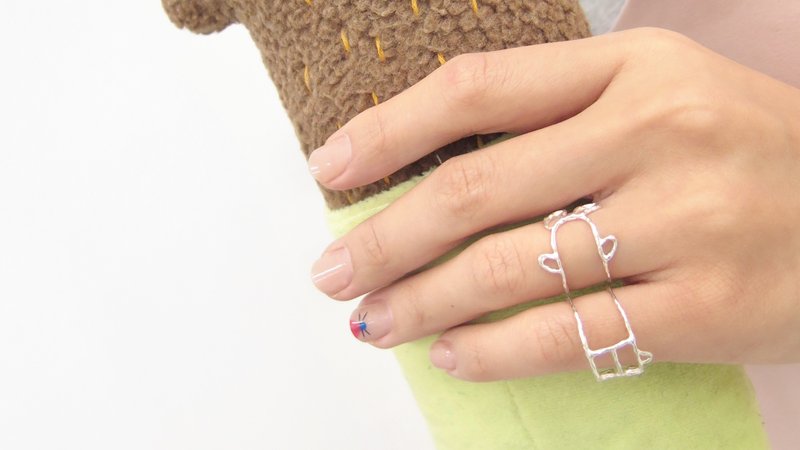 theory theory x Piñata Silversmith Workshop長狗系列開口戒指 - 戒指 - 純銀 