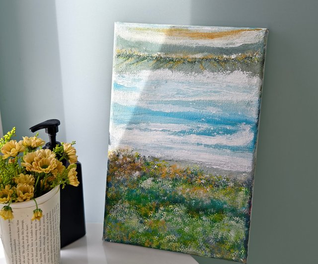 【Lavender garden】アクリル画 F3 風景画 絵画 原画 花の絵 ラベンダー】アクリル画 F3 風景画 絵画 原画 花の絵 人気急上昇