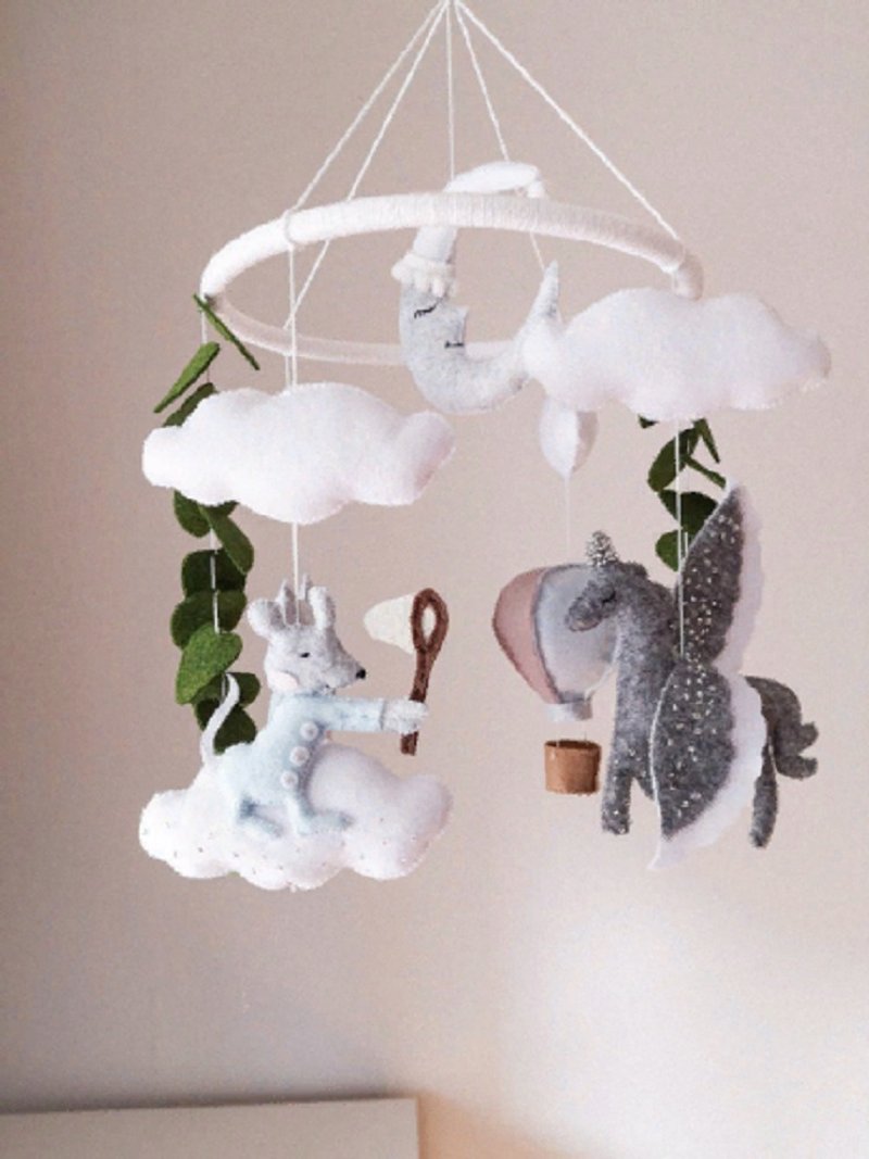 Unicorn baby mobile, crib mobile - Kids' Toys - Eco-Friendly Materials Silver