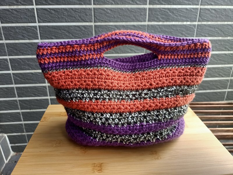 hand woven bag - Handbags & Totes - Wool Purple