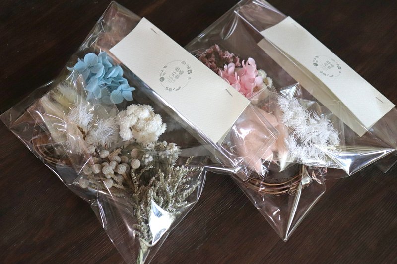 | DIY 材料包 | - 日系療癒繡球花圈 - 材料包 成品 (兩色) - 花藝/盆栽/植栽 - 植物．花 多色