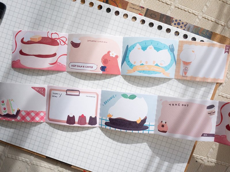 SKYCOFFEE DAILY MENU Memo Sticker Roll - Sticky Notes & Notepads - Paper 