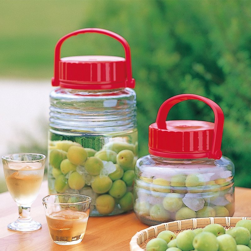 [Main product of the plum season] Japan ADERIA plum wine glass jar / 6 types in total - Pitchers - Glass Transparent