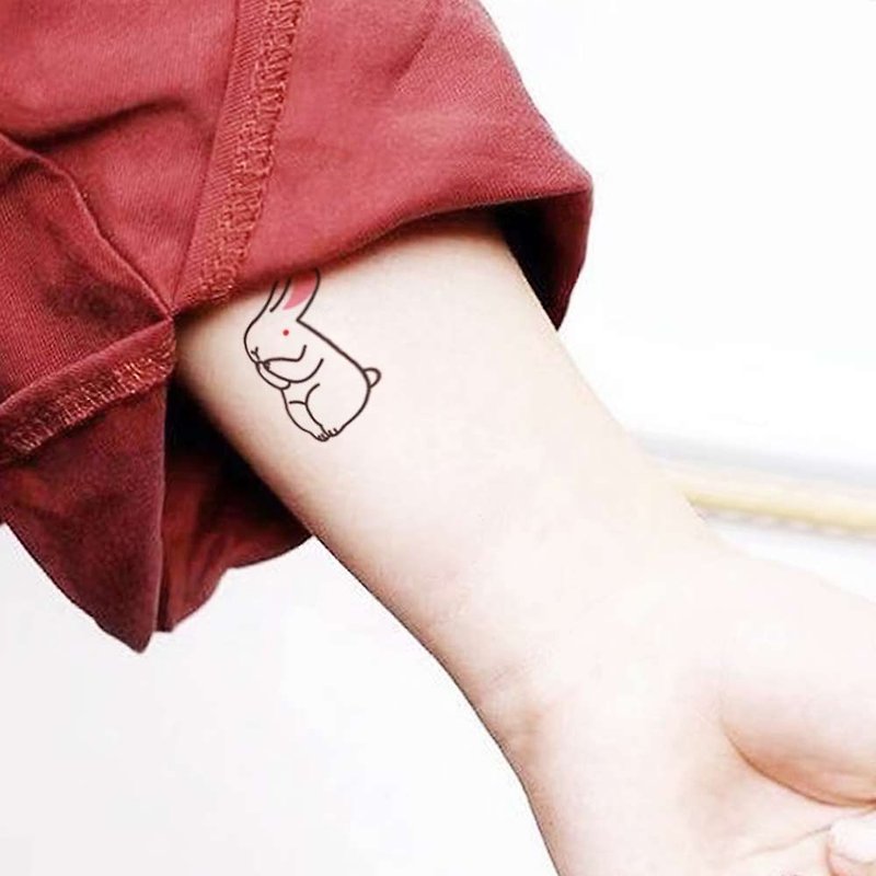 TU Tattoo Sticker -Rabbit   waterproof Tattoo - สติ๊กเกอร์แทททู - กระดาษ 