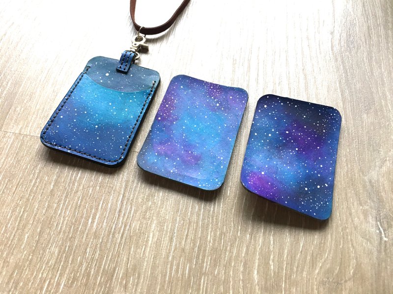 星空手染識別證套 - 證件套/識別證套 - 真皮 
