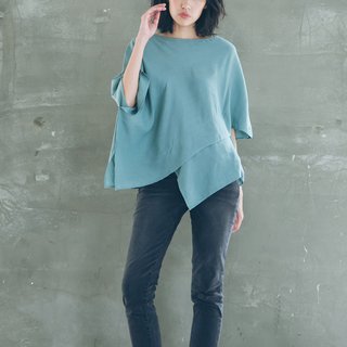 Cape-effect drape top - Pastel green