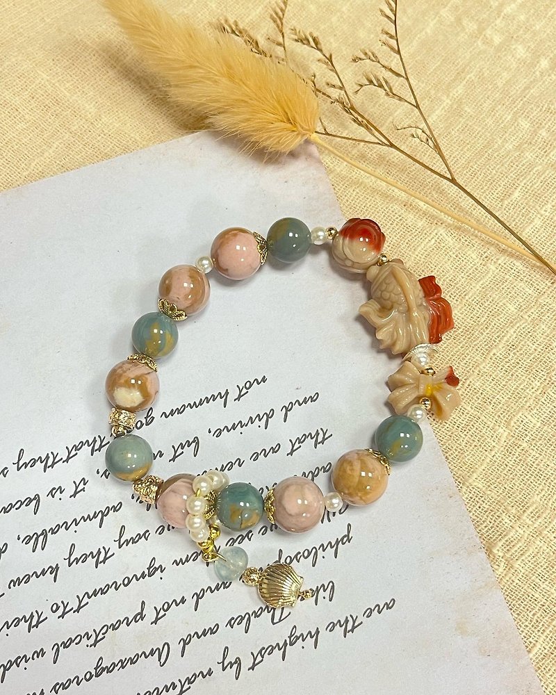 l Jing l Alxa natural mineral crystal bracelet - Bracelets - Jade Pink