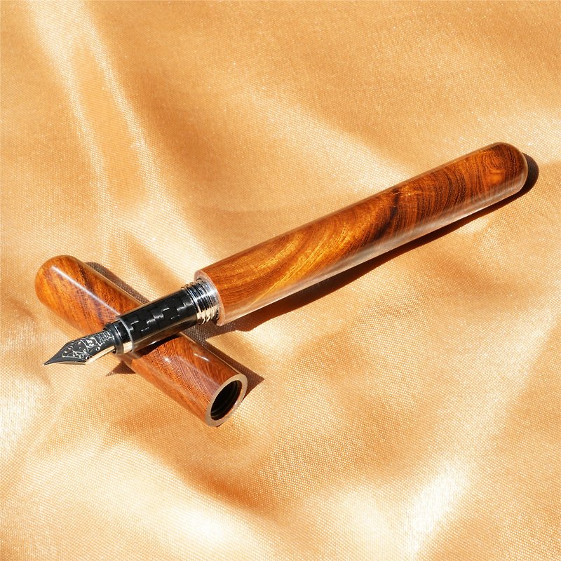 [American Desert Ironwood] Dual-purpose pen-fountain pen/roller-ball pen-cigar-ended style - ปากกาหมึกซึม - ไม้ สีนำ้ตาล