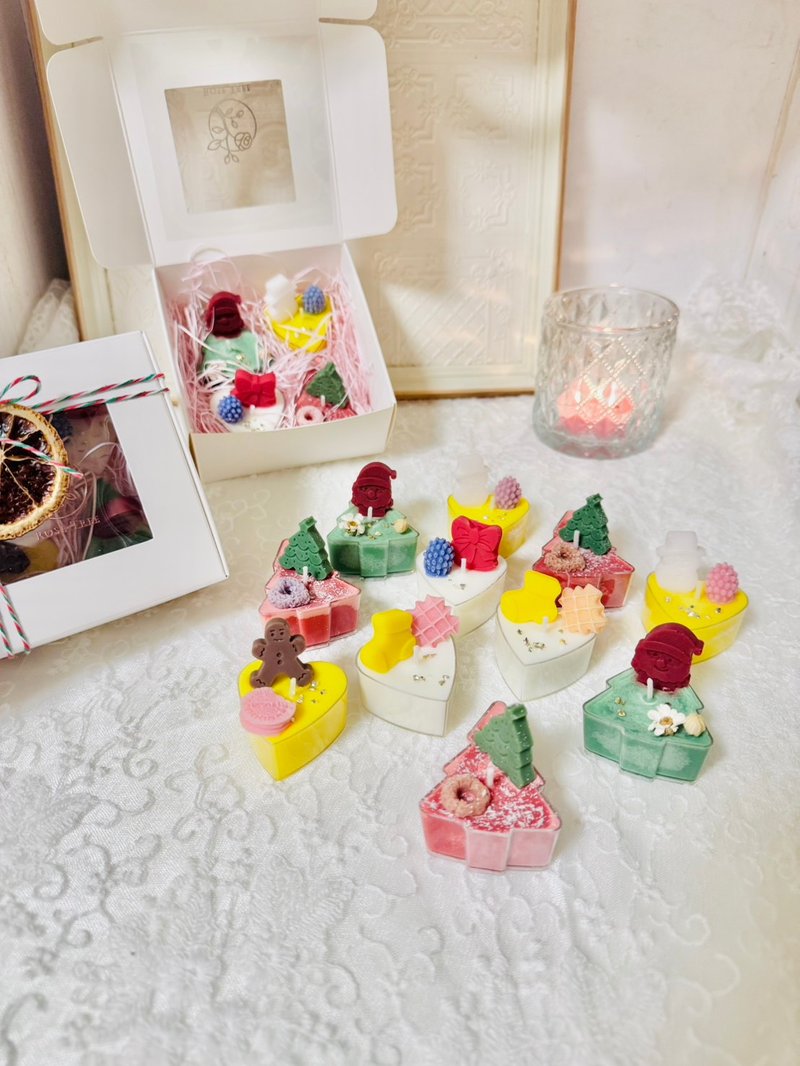 【Rose Tree】聖誕香氛小茶蠟。聖誕交換禮物 - 香氛蠟燭/燭台 - 蠟 金色