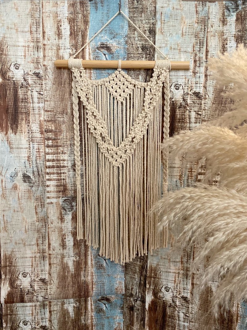 [Macrame DIY] Medium-sized wall hanging tapestry Bohemia - Knitting, Embroidery, Felted Wool & Sewing - Cotton & Hemp 