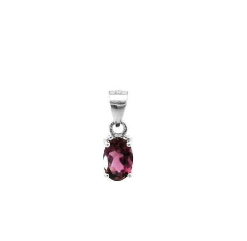 安珠 AND JEWEL 每天配戴的天然寶石 AND 碧璽 紅色 橢圓 4*6mm 墜子 經典系列 Oval P 天然寶石