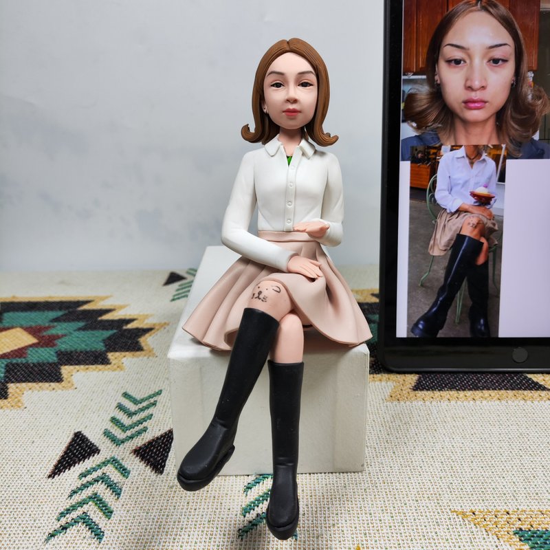 客制化人物公仔 人偶 3D人像畫 似顏繪 肖像 定制 生日 紀念 禮物 - 公仔/玩偶 - 黏土 多色