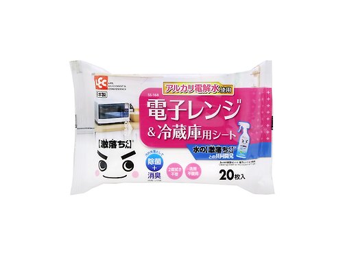 日本 LEC 台灣經銷 (唯可) 【激落君】日製微波爐&冰箱用擦拭巾20枚入