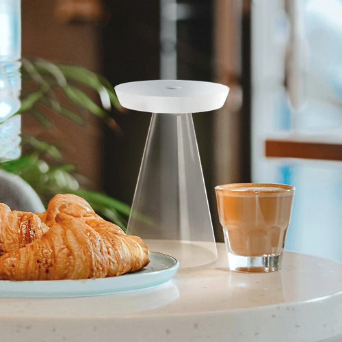義大利UBIQUA 【禮物】義大利UBIQUA Torus Glass 秘境幽浮USB充電式玻璃座桌燈
