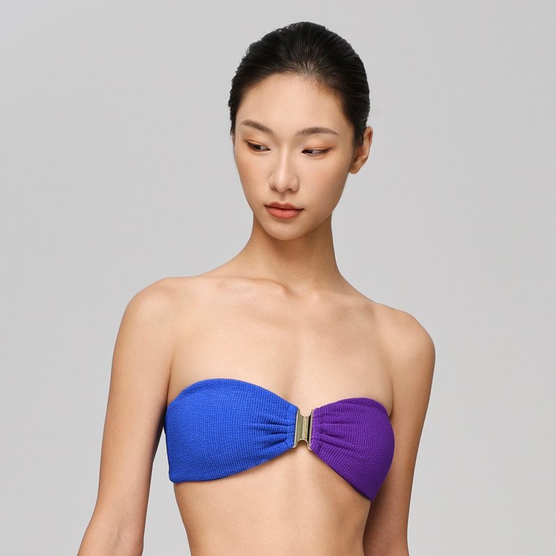 ornoir.co Flat contrast strap bikini top - Women's Swimwear - Polyester Multicolor