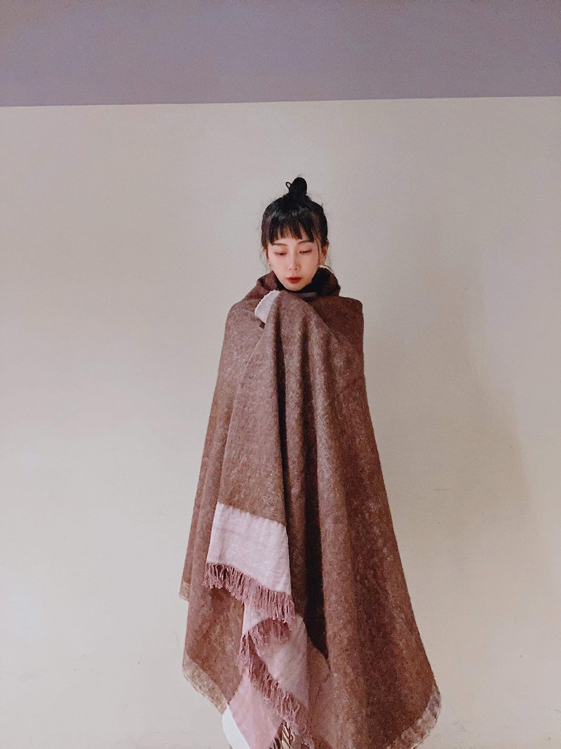 冬暮氂牛混棉圍巾-芋粉-公平貿易 - 圍巾/披肩 - 其他材質 多色