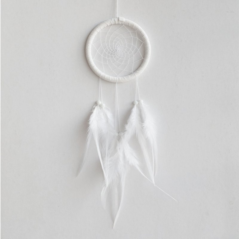 Pure white (minimalist style) - finished dream catcher - white exchange gift - Items for Display - Other Materials White