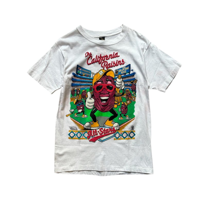 美國古著 80s Vintage California raisins 加州葡萄 T-shirt - 男 T 恤 - 棉．麻 多色