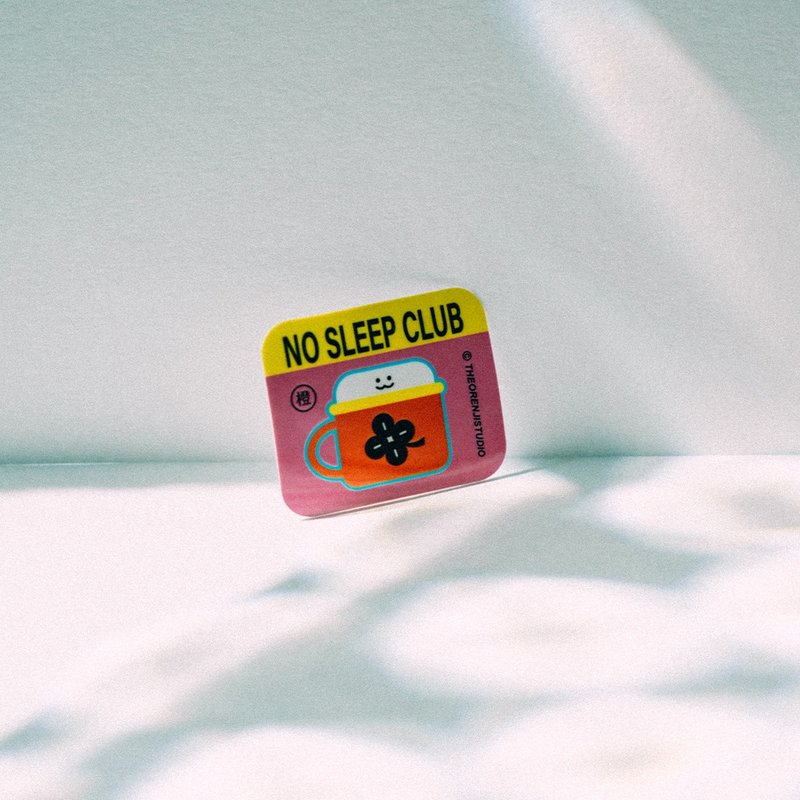 No Sleep Club | 防水貼紙 - 貼紙 - 紙 多色