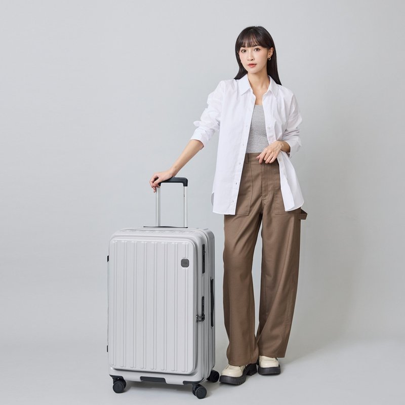 26吋/前開式/PC箱體/Hinomoto靜音輪煞車/旅行箱/行李箱-多色任選 - 後背包/背包/書包 - 尼龍 