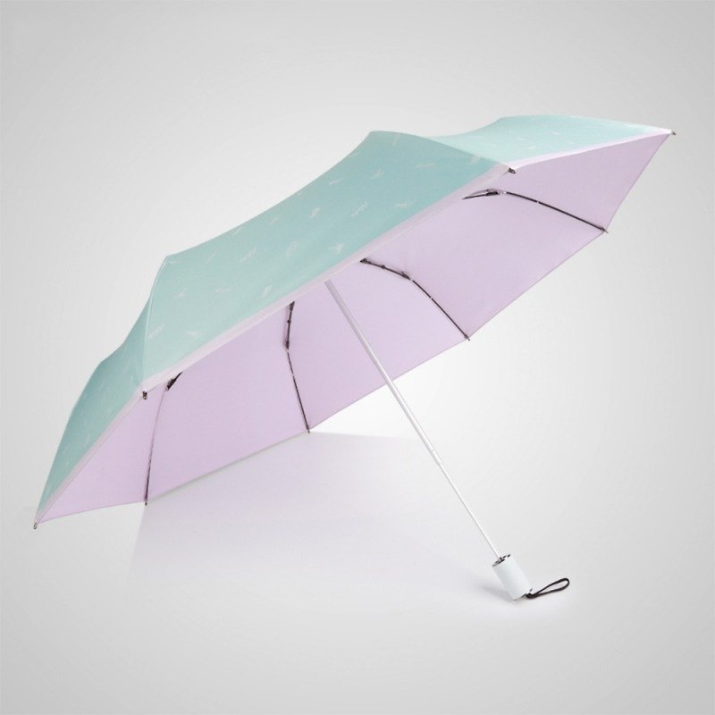 【德國kobold】抗UV夏威夷風情-超輕巧 遮陽防曬三折傘-粉色 - 雨傘/雨衣 - 其他材質 
