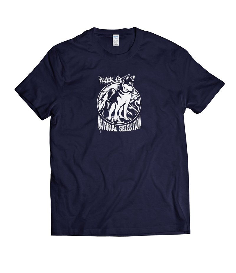 寒境獵犬-T-shirt 白/黑/灰/藏青 - 男 T 恤 - 棉．麻 多色