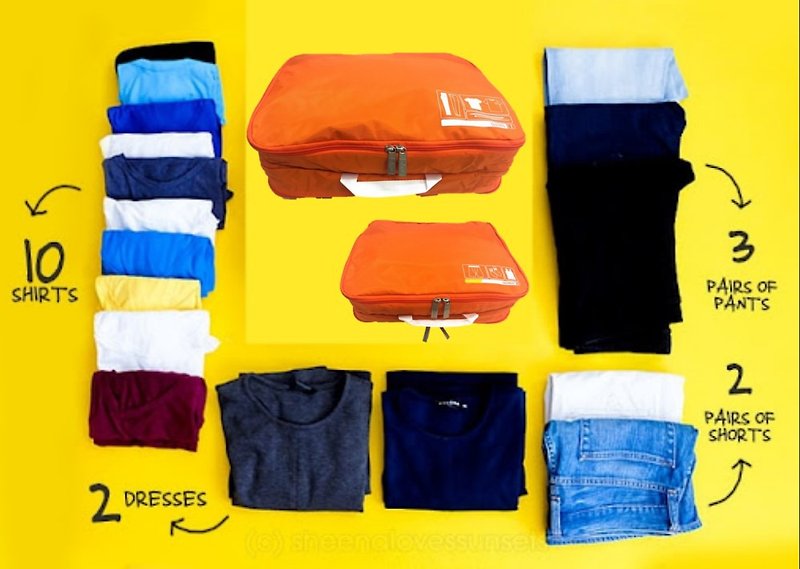 紐約潮牌【FLIGHT001】 厚尼龍衣物收納雙袋組(大+小) - 其他 - 尼龍 