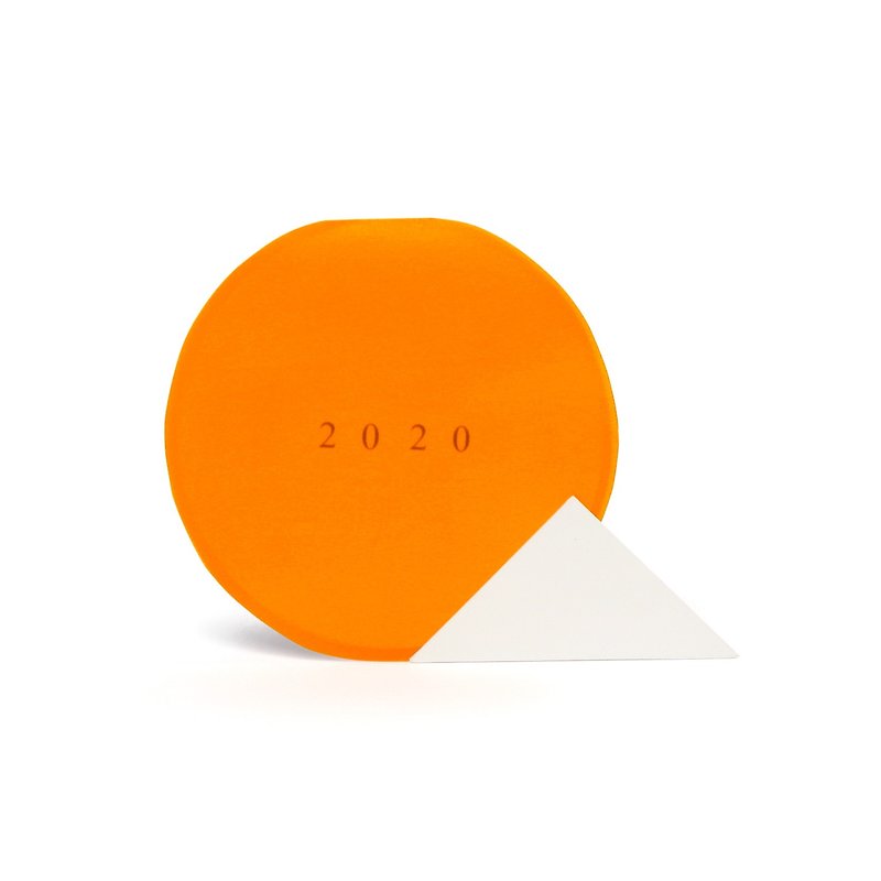2020カレンダー/テーブルカレンダーの昼と夜 - カレンダー - 紙 オレンジ