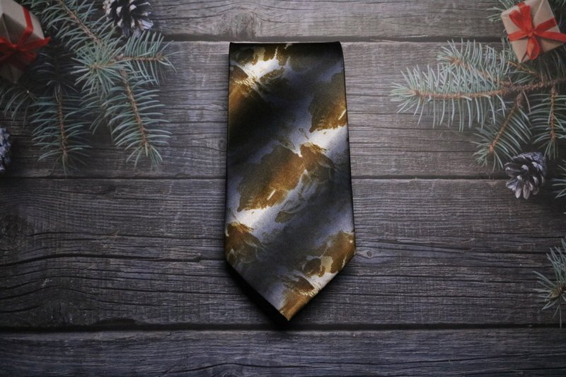 渲染泼墨渐变商务正装休闲英伦复古领带/真丝领带 - 領帶/領帶夾 - 絲．絹 多色