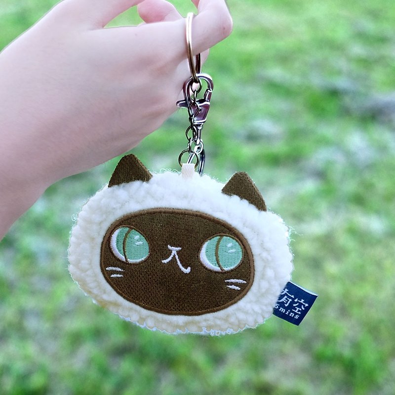 Luna siam cat - key chain - พวงกุญแจ - เส้นใยสังเคราะห์ ขาว