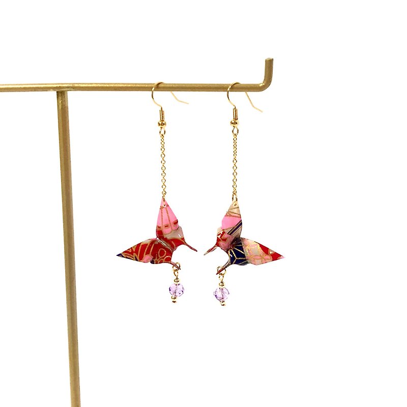 【SGS Inspection Qualified】Japanese Origami Series Earrings - Butterfly (Limited Color) - Earrings & Clip-ons - Paper Multicolor