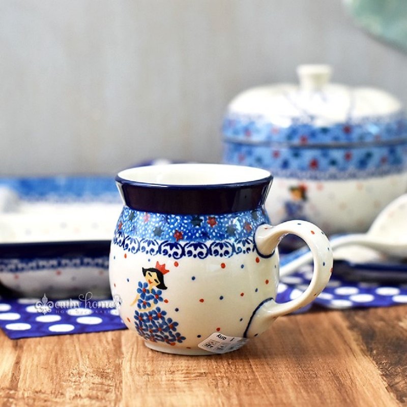 Polish Pottery Handmade - Round Belly Cup/Fat Cup (Small) 250ml - Princess Series - Cups - Pottery 