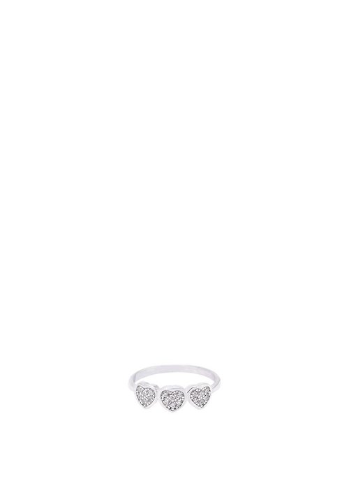 norwajewelry 【Gift box】Sterling Silver CZ Diamond Heart Ring