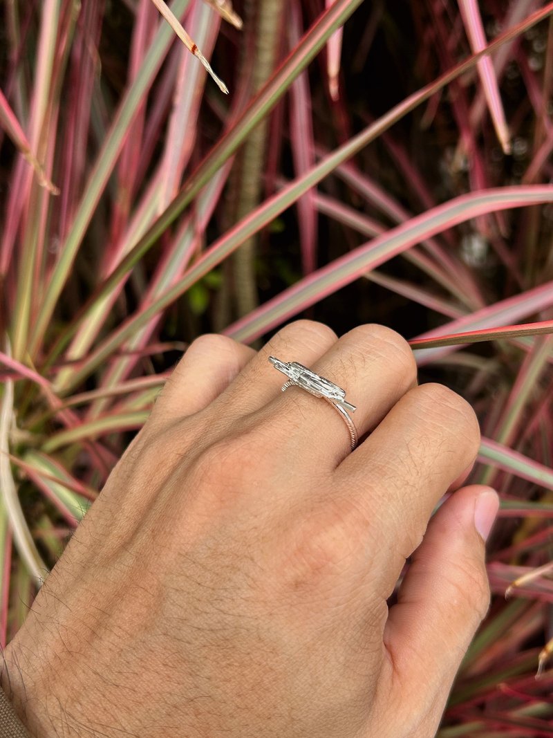 Straight forward ring - 直率 戒指 - 戒指 - 銀 銀色