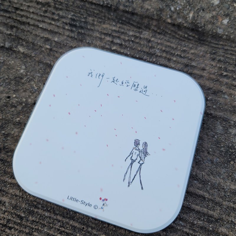 吸水杯墊-我們一起經歷過 - 杯墊 - 陶 白色