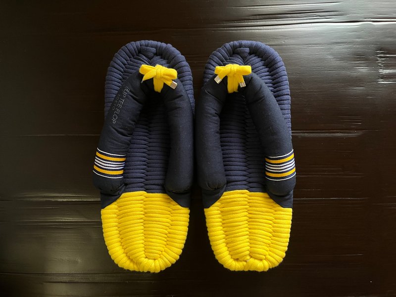 【FLIP TEE FLOP】24cm Cloth  sandal slippers Nuno zori sporty【No.205】 - Indoor Slippers - Cotton & Hemp Yellow