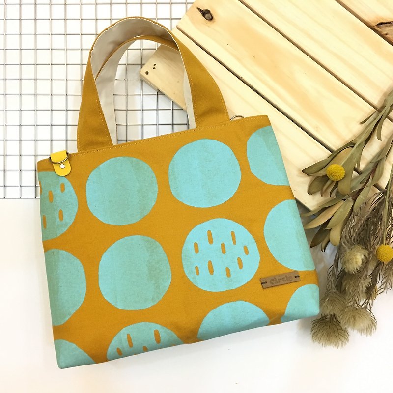 Handmade Silk - Hand - mounted Slant Dual - use Bag | Fruit - Messenger Bags & Sling Bags - Cotton & Hemp Yellow