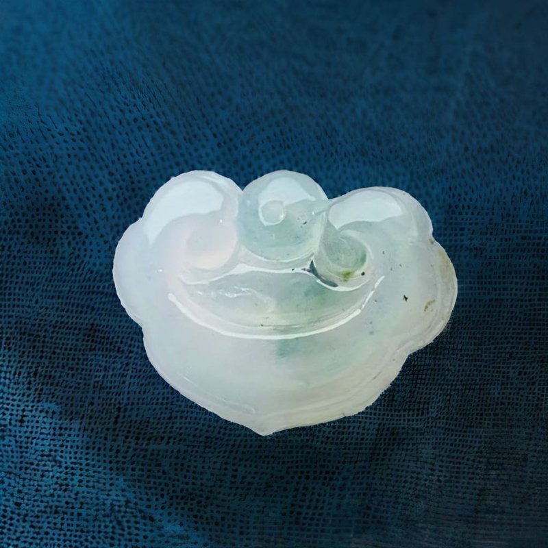 [Everything goes as you wish] Ice type floating flower jadeite Ruyi necklace | Stone| natural Burmese jade jade A goods - สร้อยคอ - หยก หลากหลายสี