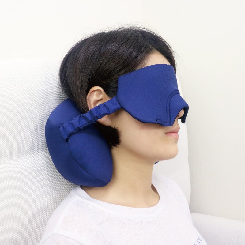 2-in-1 eye mask neck pillow/airplane neck pillow/travel pillow/nap pillow (2 colors optional) Valentine's Day gift - เครื่องนอน - วัสดุอื่นๆ หลากหลายสี