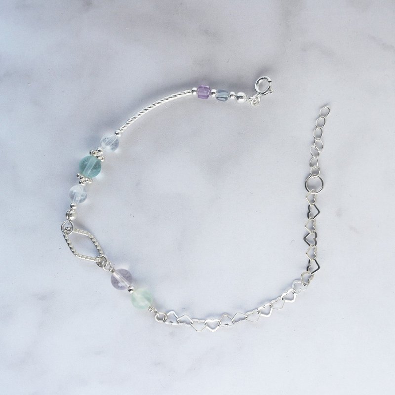 [Crystal Bracelet] Stone| Grape Stone| Multi-level Style | Sterling Silver Crystal Bracelet | - Bracelets - Crystal Multicolor